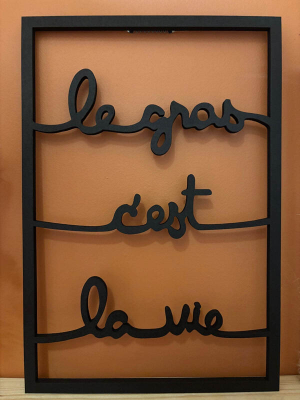Cadre Déco en Bois - Le gras c’est la Vie – Image 2