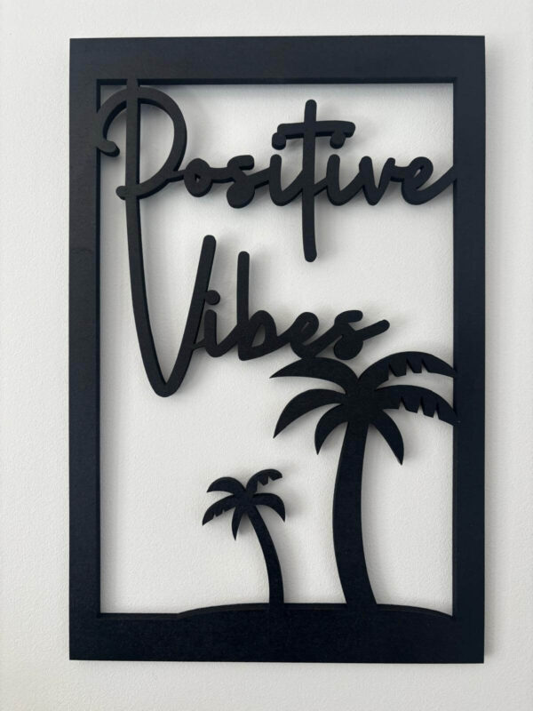 Cadre Déco en Bois - Positive Vibes – Image 11
