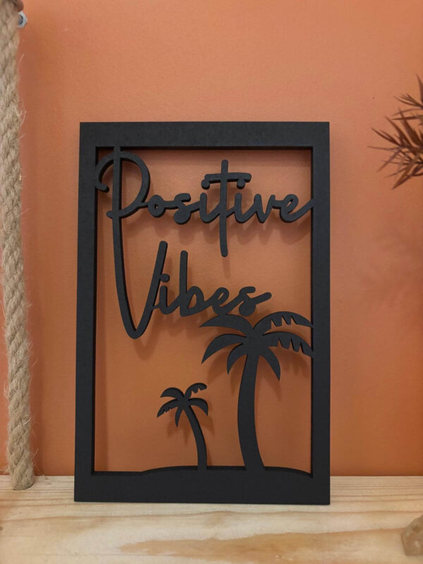 Cadre Déco en Bois - Positive Vibes – Image 3