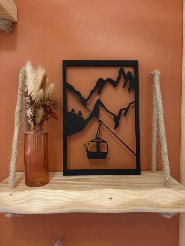Cadre Déco en Bois - Télécabine – Image 3