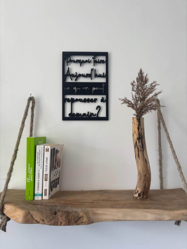 Cadre Déco en bois - Procrastination – Image 2