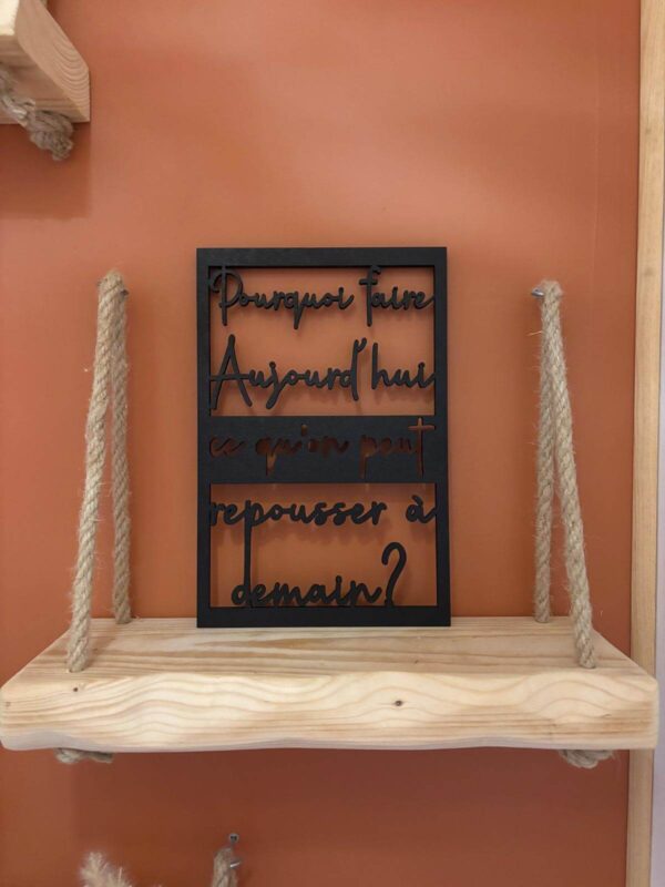 Cadre Déco en bois - Procrastination – Image 5