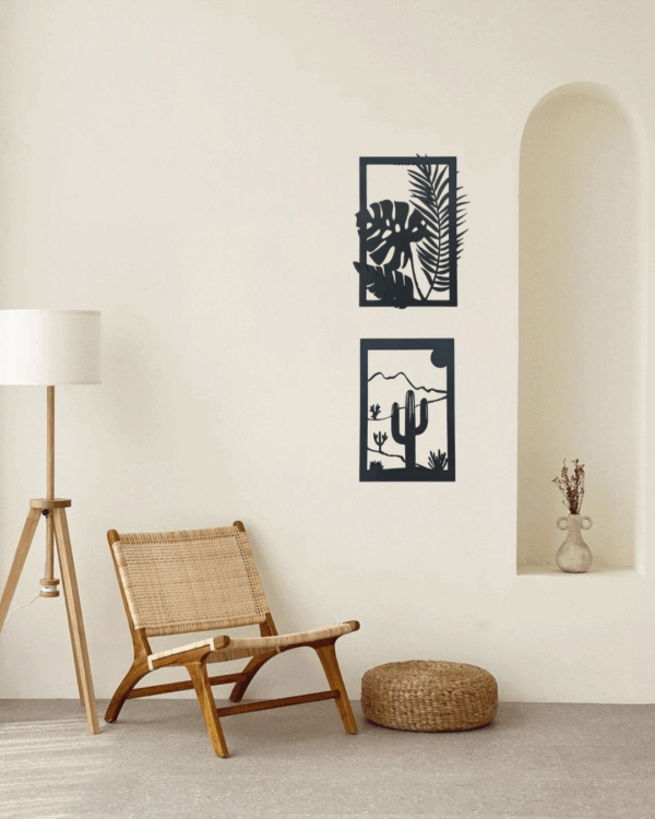 Cadre Déco en Bois - Feuilles Exotiques – Image 3