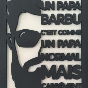 Cadre Déco en Bois - Je Suis Un Papa Barbu