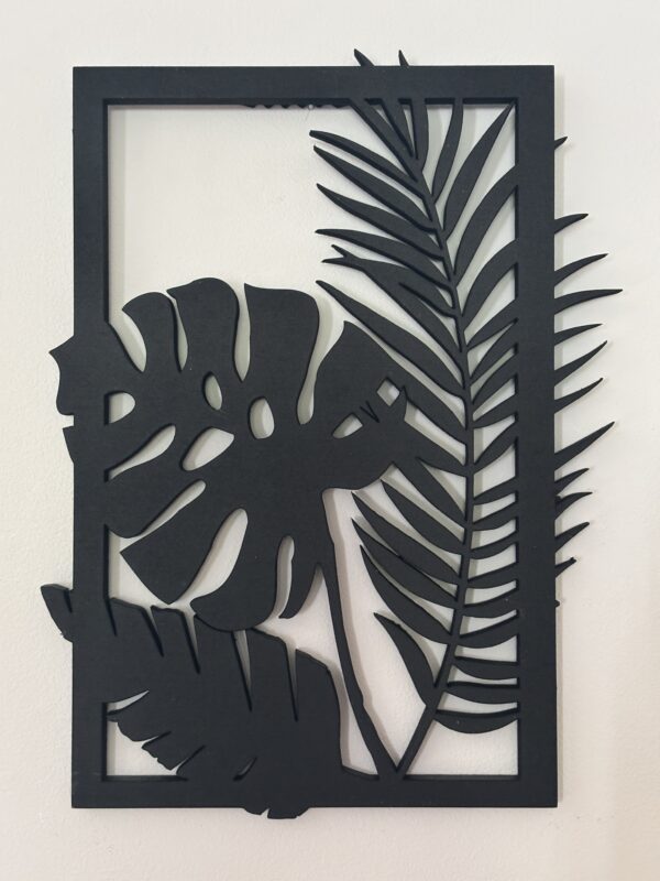 feuilles exotiques noir