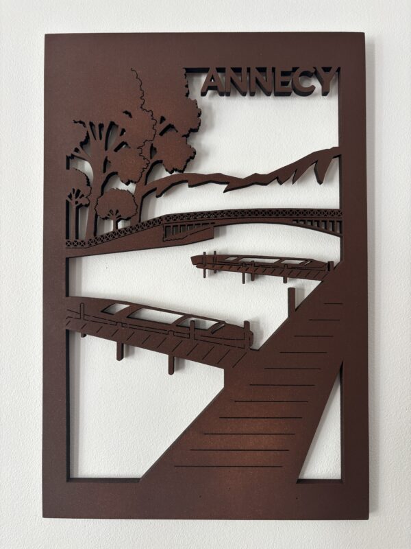 Cadre Déco en Bois - Le Pont des Amours à Annecy – Image 4
