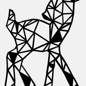 Cadre Déco en Bois - Origami Faon