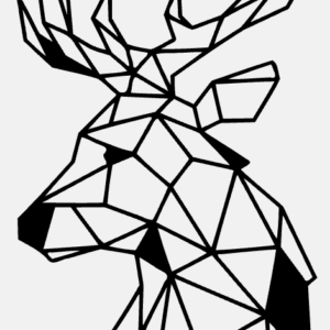Cadre Déco en Bois - Origami Cerf