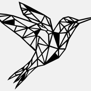 Cadre Déco en Bois - Origami Oiseau