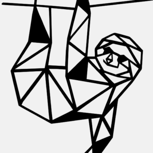 Cadre Déco en Bois - Origami Paresseux