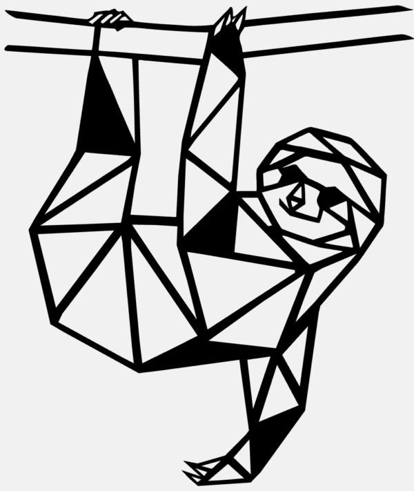 Cadre Déco en Bois - Origami Paresseux