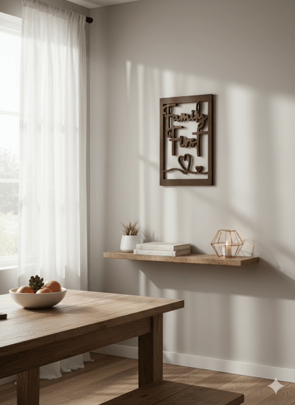 Cadre Déco en Bois - Family First – Image 2