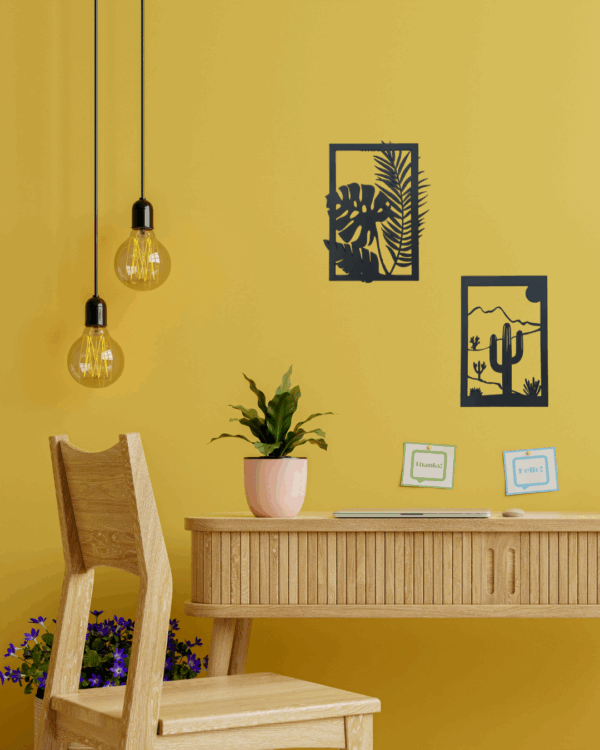 feuilles cactus bureau