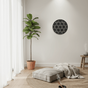 Cadre Déco en Bois - Fleur de vie