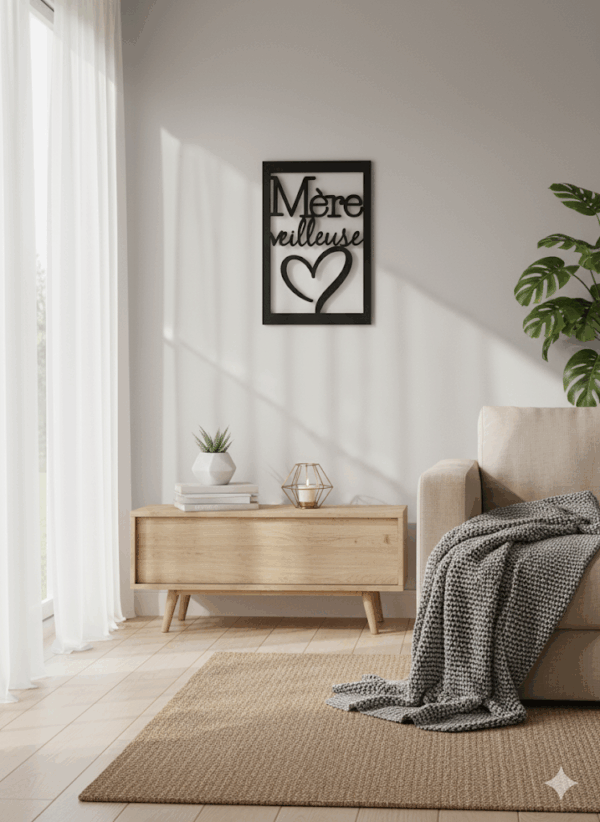 Cadre Déco en Bois - Mère-veilleuse